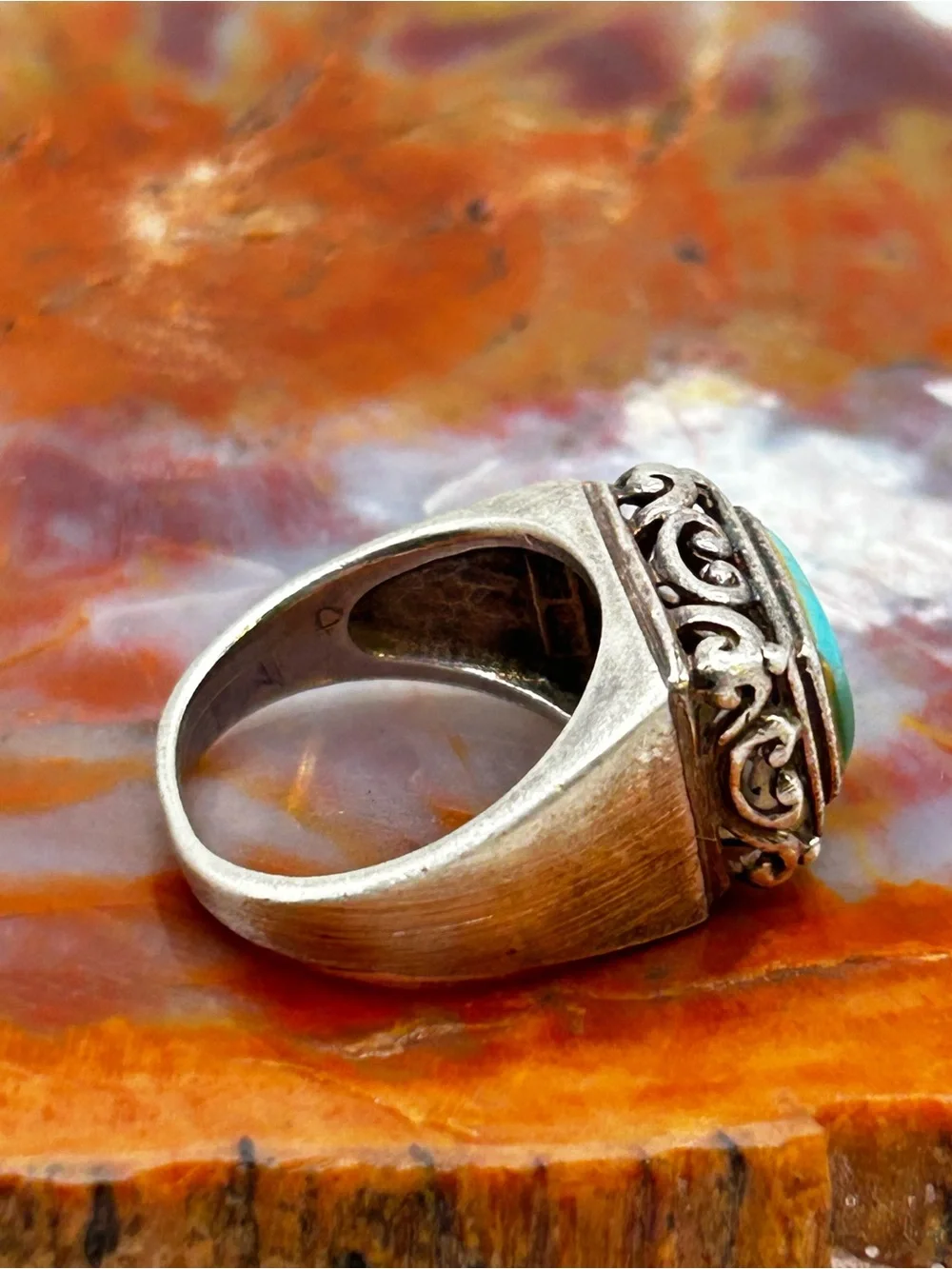Sterling Silver Turquoise Ring - Size 7